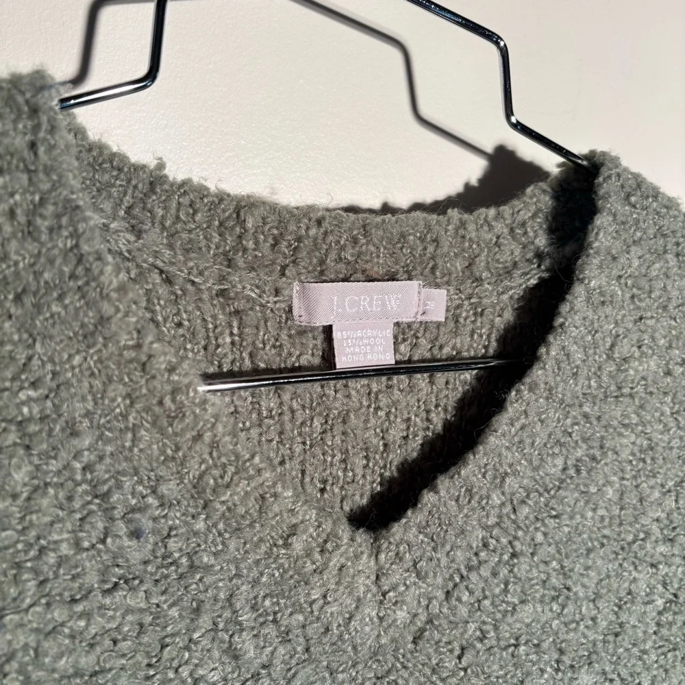 J. Crew Wool Blend Fuzzy V-Neck Sweater